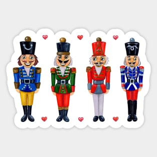 Four Funny Nutcrackers Sticker